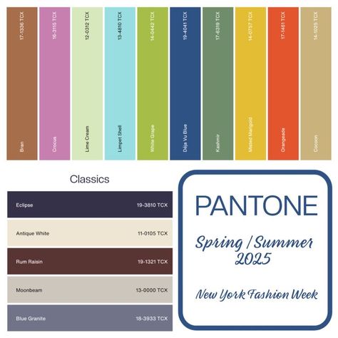 Summer Pantone, Pantone Trends, 2025 Trends, Lime Cream, Rum Raisin, Blue Granite, Secret Space, Summer Color Palette, Color Trends Fashion