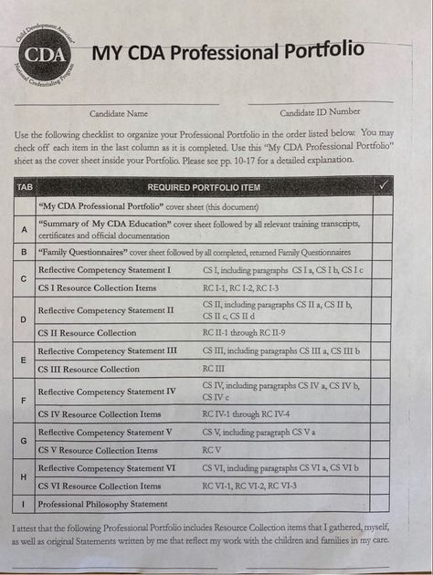 Cda Portfolio Examples For Preschool, Name Page Ideas, Cda Professional Portfolio, Cda Portfolio, Ideas For Portfolio, Teacher Portfolio, Early Childhood Education Resources, Teaching Portfolio, Portfolio Samples
