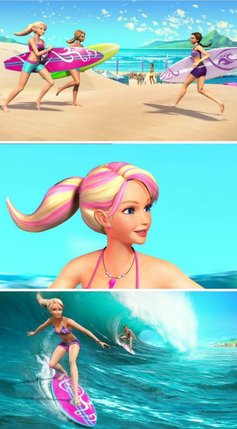 Barbie Surf Movie, Barbie Mermaid Tale Wallpapers, Barbie In The Mermaid Tale, Barbie Mermaid Movie, Barbie A Mermaid Tale, Barbie Moodboard, Merliah Summers, Barbie Mermaid Tale, Barbie In A Mermaid Tale