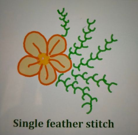 For delicate look on hand embroidery designs and for long leaves. Feather Stitch Design, Feather Stitch, Hand Embroidery Designs, Stitch Design, Look On, Hand Embroidery, Machine Embroidery, Embroidery Designs, Embroidery