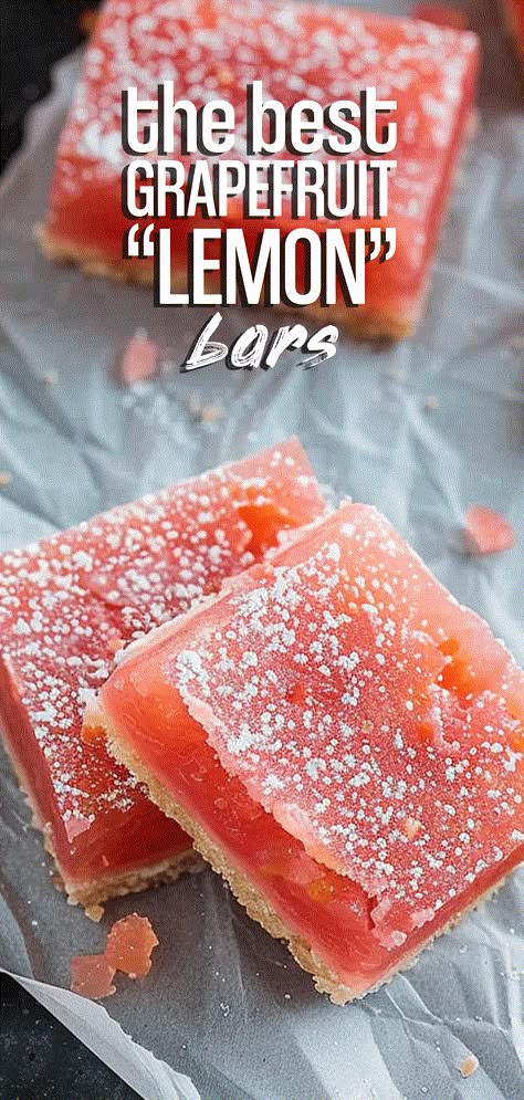 Grapefruit Bars [60 Minutes] – Chasety Apricot Jam Bars Recipe, Pink Grapefruit Recipes, White Grapefruit Recipes, Grapefruit Breakfast Ideas, What To Do With Grapefruit, Recipes With Grapefruit, Grapefruit Desserts, Grapefruit Recipe, Bar Dessert Recipes