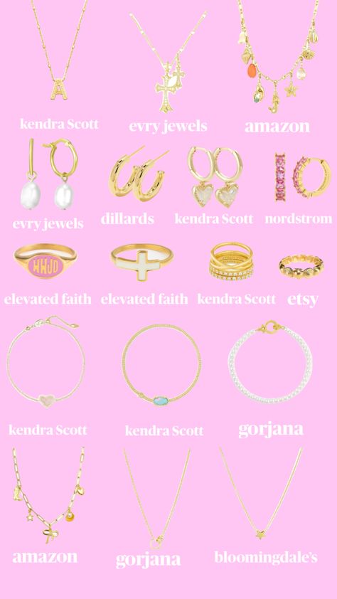 Preppy Jewelry Brands, Best Places To Get Jewelry, Preppy Jewelry Aesthetic, Where To Buy Cute Jewelry, Kender Scott, Places To Get Jewelry, Preppy Gold Jewelry, Where To Get Jewelry, Every Jewels