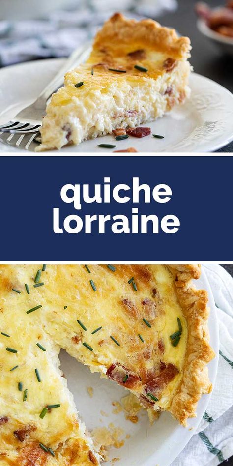 Perfect for breakfast, brunch or dinner, this classic Quiche Lorraine recipe is filled with bacon and cheese. Add a flaky pie crust and you have a family favorite. #recipe #breakfast #brunch #quiche #quichelorraine #bacon Single Crust Pie, Classic Quiche Lorraine, Healthy Breakfast Quiche, Classic Quiche, Breakfast Crockpot, Chilli Chicken Recipe, Quiche Lorraine Recipe, Taste And Tell, Star Now