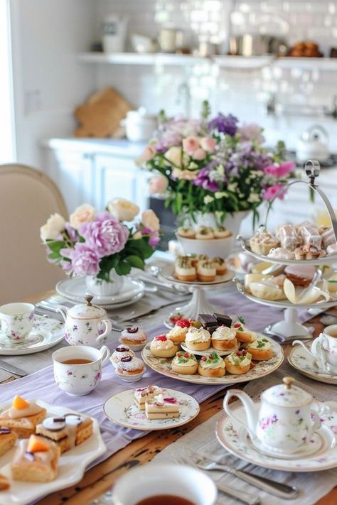 Plan the perfect afternoon tea party with our creative themes. Ideal for bridal showers, baby showers, and birthdays, these ideas feature beautiful cupcakes and stylish decorations that will elevate any celebration.Clear chat English Tea Themed Party, Vintage Tea Party Baby Shower Ideas, Tea Party Shower Bridal, Winter Tea Party Ideas, High Tea Baby Shower Ideas, Tea Bridal Shower Ideas, Tea Party Baby Shower Ideas, Simple Tea Party, High Tea Party Decorations