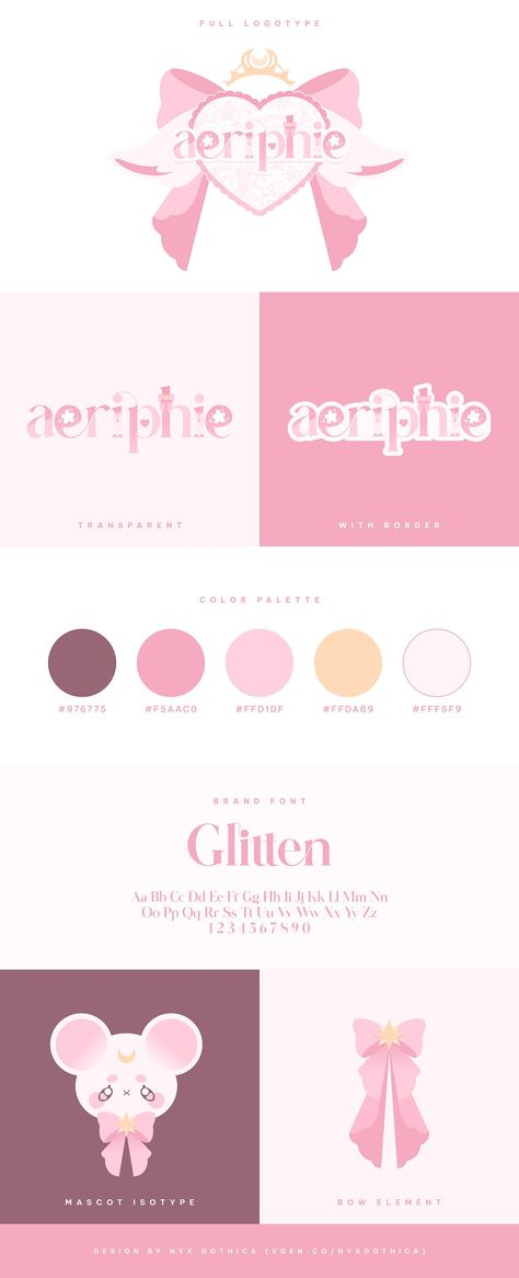 Pink VTuber Logo by Nyx Gothica on Dribbble Pink Vtuber, Cute Fonts Alphabet, Vtuber Logo, Orchid Drawing, Alfabet Font, Hex Color Palette, Logo Pink, Girl Character, Typography Love