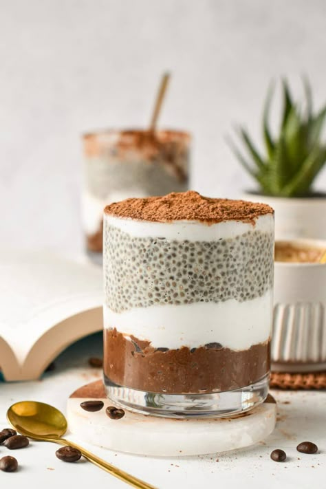 Tiramisu Chia Pudding, Chia Seed Pudding Recipes, Pudding Recipes Healthy, Vanilla Chia Seed Pudding, Chia Pudding Recipes Healthy, Overnight Chia Pudding, Overnight Chia, Vanilla Chia Pudding, Chia Seed Recipes Pudding