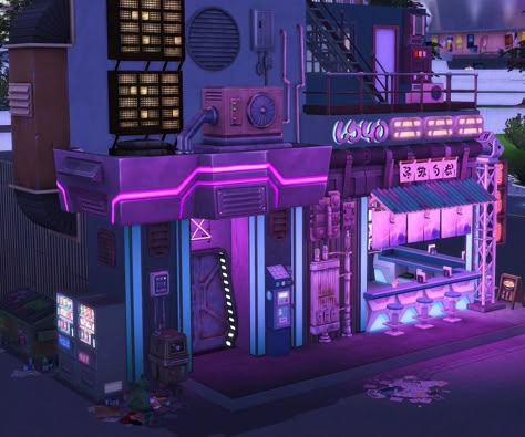 Cyberpunk Bloxburg Build, Cybercore Bloxburg House, Cyberpunk Apartment Exterior, Cybercore House, Cyberpunk House Design, Futuristic Bloxburg House, Futuristic Apartment Building, Cyberpunk House Exterior, Cyberpunk Building Design