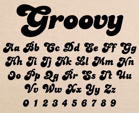 Groovy Font Groovy Retro Font Groovy Script Font Groovy 70s Font Groovy 60s Font Groovy Letters o... Groovy Script Font, 60s Font, Groovy Letters, Font Wallpaper, Cute Fonts Alphabet, 70s Font, Hippie Font, Alphabet Graffiti, Bubble Letter Fonts