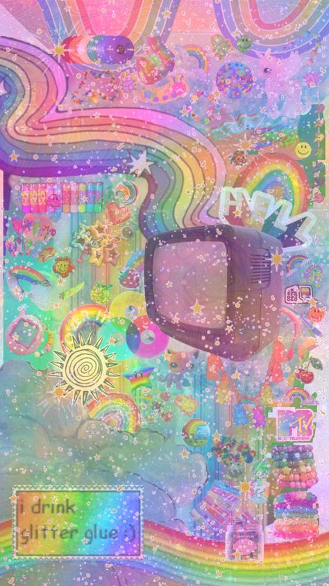 #rainbow #🌈 #rainbowcore #kidcore #kidcorewallpaper #kidcoreaesthetic Rainbowcore Aesthetic, Kidcore Wallpaper, Kid Core Aesthetic, Bright Aesthetic, Indie Scene, Rainbow Aesthetic, Aesthetic Indie, Kid Core, Cute Wallpaper Backgrounds