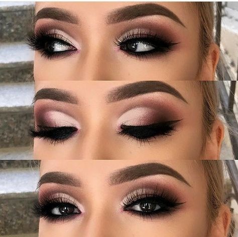 Winter Wedding Makeup Hooded Eyes, Best Makeup For Brides Wedding Day, Fall Wedding Makeup Bridesmaid Smokey Eye, Makeup With Black Formal Dress, Eye Makeup For Rose Gold Dress, Make Up For Burgundy Dress Bridesmaid, Kim Kardashian Hair And Makeup, Brown Eye Bride Makeup, Bridal Makeup Dramatic Eyes