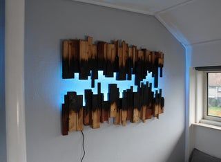 Buy inexpensive wall art from Cheapwallarts.com Wooden Wall Art Ideas, Burned Wood Wall, Burnt Wood Wall, Wood Wall Art Ideas, Diy Wood Wall Art, Acoustic Panels Diy, Inexpensive Wall Art, Japanese Lamp, Wood Art Diy