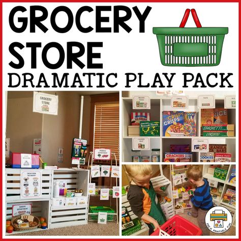 Grocery Store Printables, Dramatic Play Grocery Store, Winter Dramatic Play, Store Dramatic Play, Grocery Store Dramatic Play, Pretend Play Grocery Store, Play Grocery Store, Chaos Control, Special Education Ideas