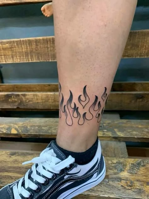 Flames Tattoo Leg, Fire Tattoo For Men, Hell Or High Water Tattoo, Temporary Tattoo Ideas, Arm Tattoos For Guys Forearm, Hand Tattoo Designs, Best Tattoo Ever, Tatuagem Masculina Pequena, Tattoos To Cover Scars