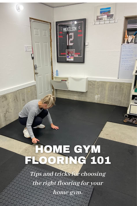 You don't want to make a mistake with your home gym flooring. Let us help you pick the right flooring for your home or garage gym Garage Gym Flooring, Home Gym Design Ideas, Home Garage Gym, Basement Gym Ideas, Gym Design Ideas, Floor Options, Home Pilates, Dream Home Gym, Small Home Gym