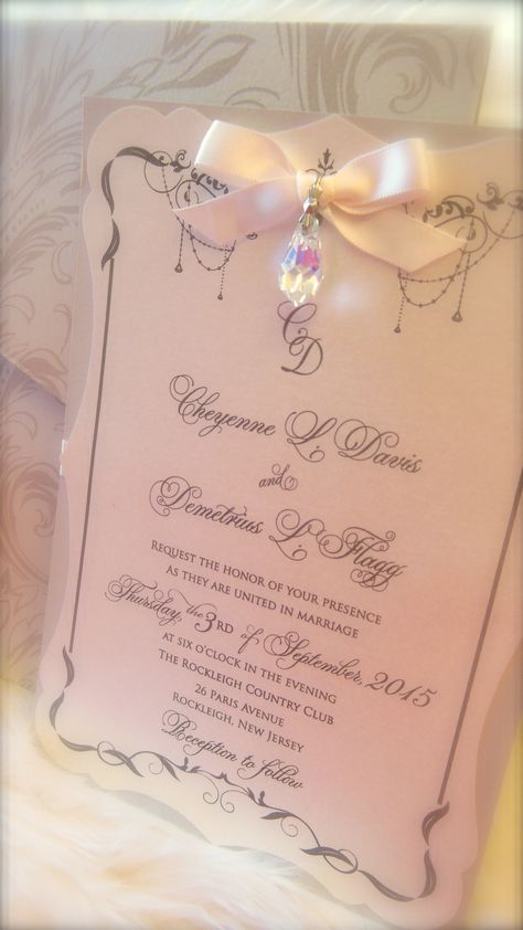 "Fairy Tale" Victorian style hanging crystal invitation xo Embellishments Debut Invitation Ideas, Pink Quince Theme, Fairy Light Wedding, Debut Theme, Quince Themes, Quinceanera Pink, Quinceanera Themes Dresses, Debut Invitation, Sweet Sixteen Birthday Party Ideas