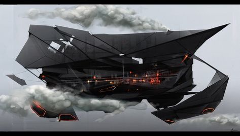 The Pirate ship by bejzar.deviantart.com on @DeviantArt Steampunk Ship, Vehicle Concept Art, Pirate Design, Flying Ship, Vehicle Concept, Sci Fi Tech, Space Ship Concept Art, Ancient Warfare, Space Fantasy