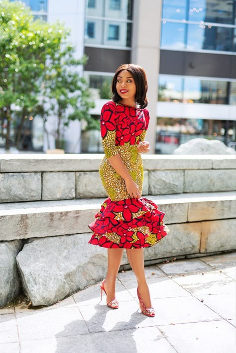 Latest Ankara Dresses, Short Gown Styles, Ankara Short Gown Styles, Ankara Short, Best African Dresses, Ankara Designs, Ankara Gown Styles, Afrikaanse Mode, Gaun Fashion