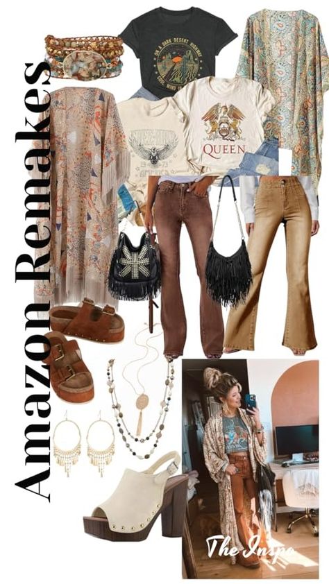 Just Classically Cassidy's Amazon Page Boho Western Winter Outfits, Boho Outfits Western, Boho Relaxed Outfit, Boho Amazon Outfits, Fall Going Out Outfits 2024, Boho Outfits For Winter, Amazon Boho Clothes, Boho Western Style Outfits, Boho Mom Style Summer