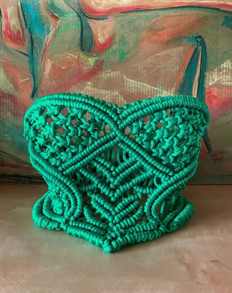 Macrame Corset Belt, Macrame Festival Clothing, Macrame Pants, Macrame Bustier, Diy Tops Aesthetic, Macrame Corset, Macrame Outfit, Fairy Wings Costume, Macrame Belt