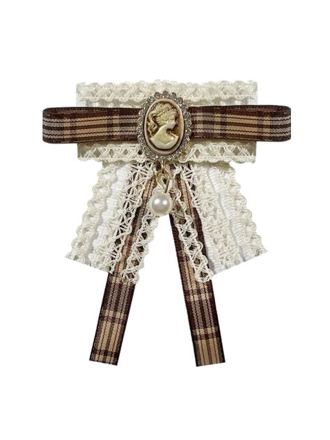 Винтажный бантик, вінтаж Champagne Bow Tie, Plaid Uniform, Tie Brooch, Ribbon Bow Tie, Plaid Bow Tie, Ribbon Png, Vintage Png, Round Neck Dress, Bow Brooch