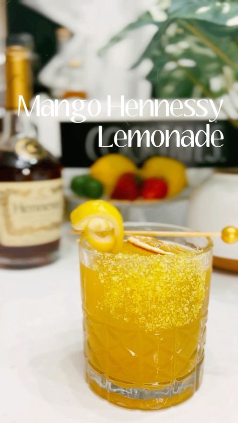 Mango Henny anyone?🍹🥭 #hennessy #hennycocktails #hennessycocktails #hennessyrecipes #mangococktail #mangohennylemonade #mangolemonade… | Instagram Strawberry Hennessy Drink Recipe, Mix Drink With Hennessy, Hennessy Drinks Recipes, Mixed Henny Drinks, Henny Punch Recipes, Henny Cocktails, Hennessy Drinks Recipes Pineapple, White Hennessy Drinks Recipes, Henny Drinks Recipes