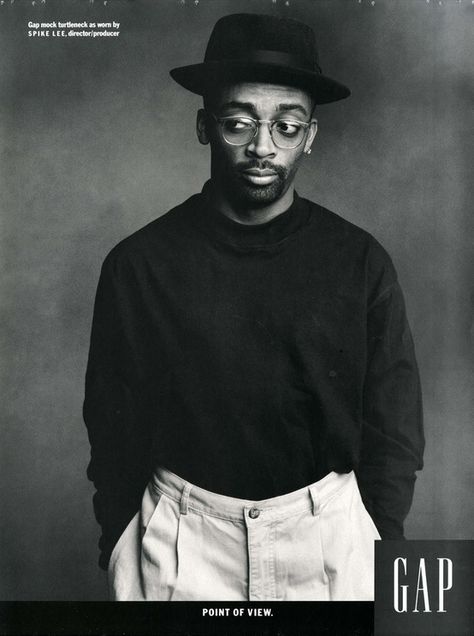 "Individuals of Style" Gap campaign, Spike Lee, 1989. Gap Ads, Annie Leibovitz Photography, Susan Sontag, Spike Lee, Fashion Ads, Annie Leibovitz, 90s Models, 90s Fashion Outfits, Alfred Hitchcock