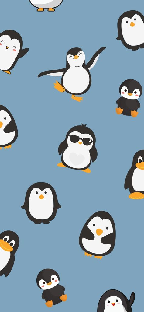 Cute Penguin Wallpaper Aesthetic, Blue Penguin Aesthetic, Cute Penguin Wallpaper Iphone, Blue Penguin Wallpaper, Penguin Cartoon Wallpaper, Penguin Aesthetic Wallpaper, Pinguin Wallpapers, Wallpaper Pinguin, Penguin Wallpaper Aesthetic