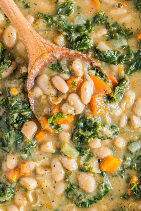 Best Bean Soup, Bean And Potato Soup, Kale White Bean Soup, Bean Kale Soup, Kale And Bean Soup, Kale White Bean, White Bean Kale, White Bean Kale Soup, Homemade Italian Seasoning