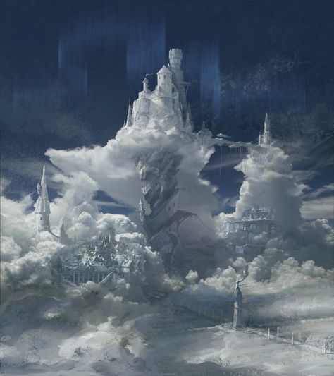 ArtStation - Cloud Castle, jiang shuainan Cloud Castle, Castle In The Clouds, There Are No Rules, Fantasy Magic, Art Watch, Castle In The Sky, No Rules, Fantasy Castle, Fantasy City