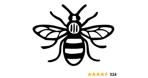 Made In Manchester Bee Car Bumper Sticker Decal 12 x 12 cm: Amazon.co.uk: Kitchen & Home Gucci Bee Tattoo, Manchester Bee Tattoo, Holiday Tattoo, Holy Spirit Tattoo, Bicycle Paint Job, Manchester Bee, Bumble Bee Tattoo, Urban Artwork, Spirit Tattoo