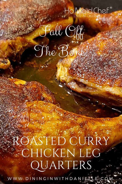 Curry Seasoned Chicken, Curry Chicken Legs Recipes, Quarter Chicken Recipes, Balsamic Cabbage, Roasted Chicken Quarters, Baked Curry Chicken, Baked Chicken Quarters, Roasted Chicken Leg Quarters, Chicken Quarter Recipes