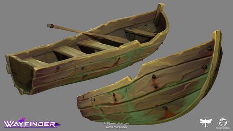 ArtStation - Environment - Wayfinder Pirate Props, Game Level Design, Wood Props, Joe Madureira, Props Concept, Environment Props, Brian Jones, Hand Painted Textures, Props Art