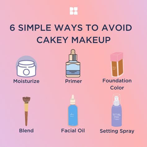 How To Avoid Cakey Makeup Tips, How To Not Get Cakey Makeup, How To Not Have Cakey Makeup Tips, How To Make Makeup Not Look Cakey, How To Avoid Cakey Makeup, Skin Care Printable, Avoid Cakey Makeup, Makeup For Dry Skin, Makeup Skincare Routine