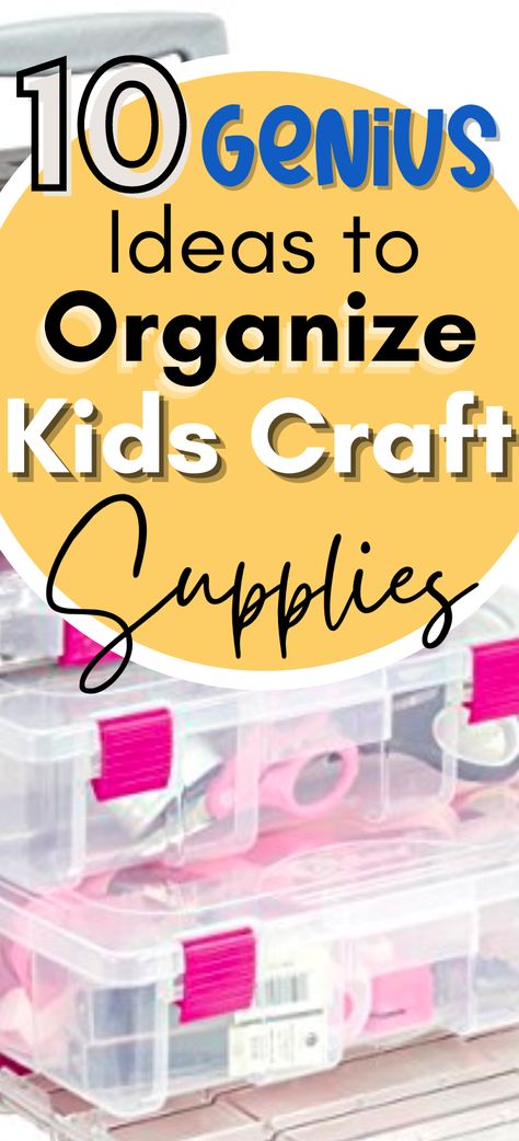 Today we are sharing the best ideas to organize kids craft supplies. Arts and crafts are a great way for children to express their creativity. Unfortunately the supplies required and the resulting artwork can undermine your desire to declutter and organize. Check out these tools to tame the clutter Kid Craft Organization Ideas, Kid Craft Storage Ideas, Kids Arts And Crafts Organization, How To Organize Arts And Crafts Supplies, Organize Arts And Crafts Supplies, Kids Craft Supply Organization, Arts And Craft Storage Ideas, Kids Craft Organization Ideas, Craft Room For Kids