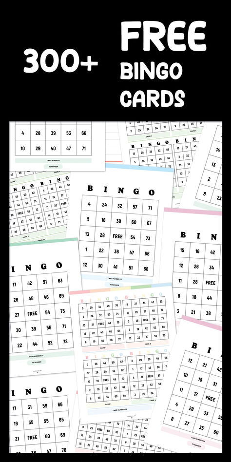 A collection of free printable Bingo cards featuring a variety of 75-number designs, displayed with colorful layouts for easy use during games. Free Bingo Printables, Bingo Sheets Printable 1-75, Bingo Cards Printable Free 1-75, Printable Bingo Cards Free, Bingo Printable Free, Number Bingo, 75 Number, Bingo Card Generator, Free Printable Bingo Cards