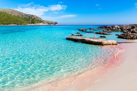 Majorca Cala Agulla beach in Capdepera Mallorca. At Balearic Islands of Spain , #Affiliate, #Agulla, #beach, #Majorca, #Cala, #Capdepera #ad Majorca Beach, Honeymoon Places, Best Ski Resorts, Clear Blue Water, Romantic Weekend, Amazing Sunsets, Balearic Islands, Paradise On Earth, Majorca