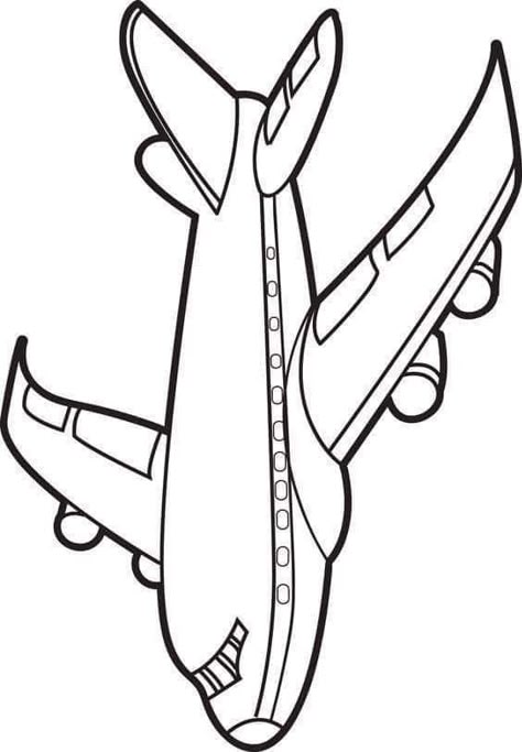 Airplane Coloring Pages, Airplane Crafts, Jet Airplane, Transportation Preschool, Transportation Theme, Air Plane, Travel Themes, Coloring Book Pages, Coloring Pictures