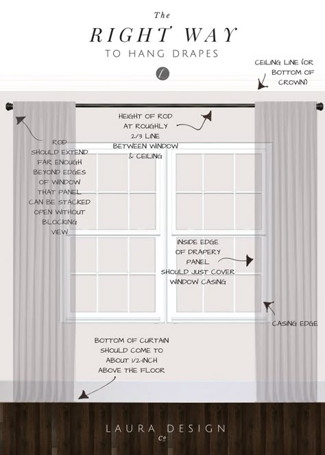 Window Curtains Living Room, Curtain Styles, Rustic Curtains, Stylish Curtains, How To Hang, Curtains Living, Curtain Ideas, Design School, Curtain Designs