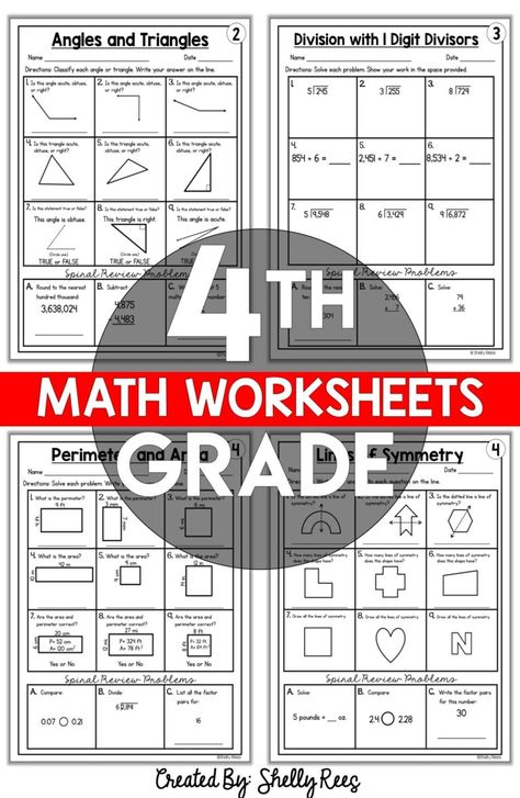 Printable 4th grade math worksheets that are fun for students! This comprehensive list of math resources includes free printable worksheets for fourth graders and middle school students. Print and use these worksheets with answers for topics like fractions, word problems, decimals, multiplication, area and perimeter, division, and more! #4thgrade #math Multiplication Fractions, Grade 5 Math Worksheets, Tutoring Ideas, 5th Grade Worksheets, Fun Math Worksheets, Free Printable Math Worksheets, 4th Grade Math Worksheets, 3rd Grade Math Worksheets, Math Sheets