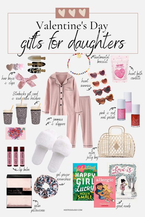 This post is about Valentine's Day gifts for daughters. | #valentinesdaygiftsfordaughter | #valentinesdaygiftsforkids | Valentine's Day gift baskets | Valentine's Day gifts for kids | Valentine's Day gift baskets for kids | Valentines gift for daughter from mom Daughter Valentines Gift Ideas, Valentines Gift For Daughter, Galentines Party Food Ideas, Gift Baskets For Kids, Appreciate Gifts, Valentine Gift For Daughter, Valentine's Day Gifts For Kids, Valentine Day Table Decorations, Valentines Basket