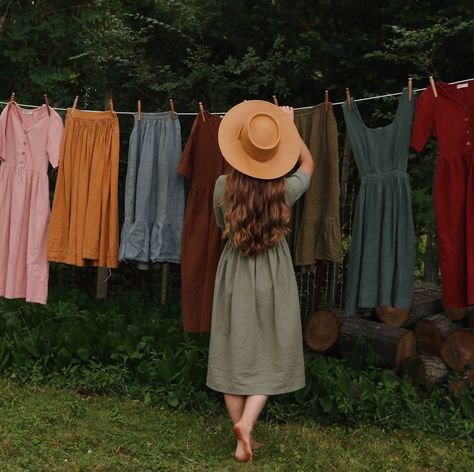 Where I Get My Clothes — CALICO AND TWINE Linen Farm Clothes, Not Perfect Linen Dress, Organic Dress Women, Womens Homestead Clothing, Linen Clothes Style, Linen Dress Vintage, Linen Dresses Aesthetic, Where To Get Cottagecore Clothes, Waldorf Teacher Clothing