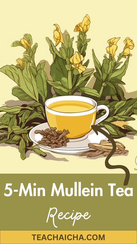 mullein tea, herbal tea, tea art, illustration Mullein Leaf Tea Recipe, Mullein Tea Recipe, Diy Milk Tea, Herbal Iced Tea, Tea Recipes Homemade, Benefits Of Herbal Tea, Flavored Iced Tea, Flavored Iced Tea Recipes, Mullein Tea