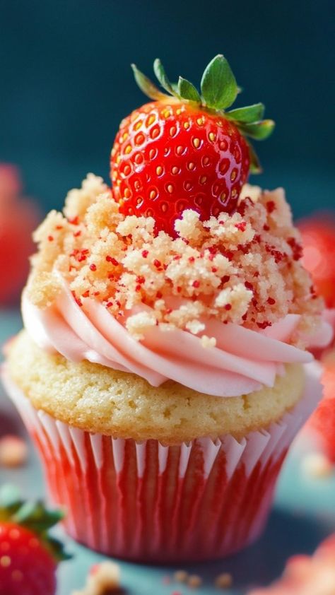 The cupcake upgrade you’ve been dreaming of! 🧁💖 Strawberry Crunch Cupcakes combine fruity sweetness and satisfying crunch for an unforgettable dessert. 🍓✨ #BerryBestCupcakes #SweetNostalgiaVibes #StrawberryCrunchMagic #BakingJoyfulTreats #DessertHappiness #CupcakeLoversDream #BerryPerfectDessert #SweetAndCrunchyGoodness #BerryTreatTime #CupcakeBliss Strawberry Crunch Cupcakes Recipe, Strawberry Crumble Cupcakes, Strawberry Crunch Desserts, Strawberry Crunch Cupcakes, Strawberry Pretzel Jello, Pretzel Jello, Strawberry Cheesecake Cupcakes, Room Surprise, Strawberry Crunch