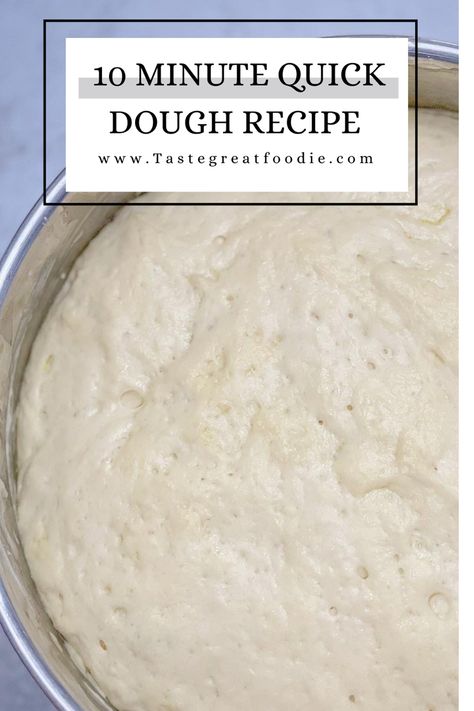 10 minute Quick-dough recipe Easy Bread Dough Recipe Simple, Bread Dough Recipe Easy, How To Make Dough Without Yeast, All Purpose Dough Recipe, Universal Dough Recipe, Quick Dough Recipe, Easy Sweet Dough Recipe, Miracle Dough Recipe, 00 Flour Recipes