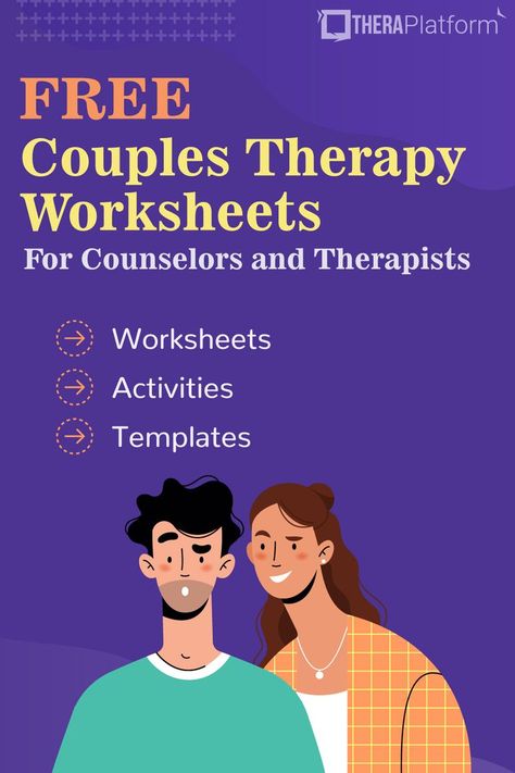 Our Couples Therapy Worksheets for Therapists and Counselors are easy to follow and will help your clients to practice couples therapy techniques in the real world. #therapists #therapyemr #therapyworksheets #therapy #worksheets Couples Check In Worksheet, Communication Exercises For Couples, Couple Therapy Activities, Gottman Worksheets, Couples Therapy Workbook, Couples Counseling Activities, Family Therapy Worksheets, Couples Therapy Activities, Couples Counseling Worksheets