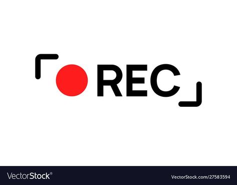 Off The Record Logo, Skydive Outfit, Rec Tattoo, Video Camera Logo, Recording Studio Logo, Video Logo Design, Record Logo, Record Icon, Red Logo Design