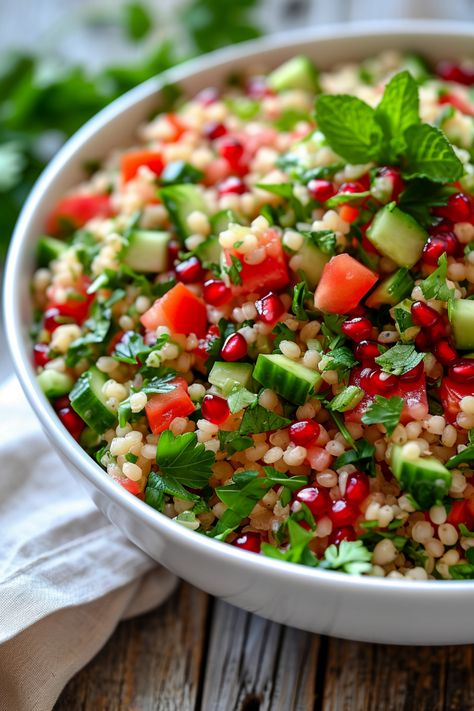 Turkish Bulgur Wheat Salad with Tomatoes and Cucumbers (Kısır) - Cooking Mediterranean Turkish Salad Recipes, Turkish Mezze, Wheat Salad, Bulgur Recipes, Turkish Salad, Pomegranate Dressing, Tomatoes And Cucumbers, Salad With Tomatoes, Bulgur Wheat