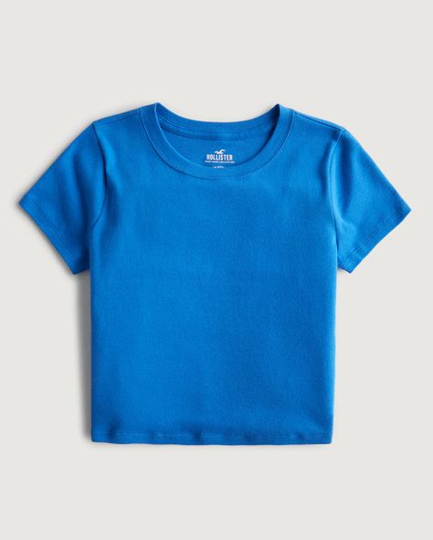 Women's Cotton Crew Baby Tee | Women's Tops | HollisterCo.com Preppy Tops, Casual Preppy Outfits, Trendy Outfits For Teens, Cute Preppy Outfits, Simple Trendy Outfits, Cute Everyday Outfits, Really Cute Outfits, Cute Simple Outfits, Preppy Outfits