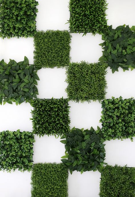 DIY Greenery Wall - The Merrythought Diy Greenery Wall, Artificial Grass Patio, Diy Greenery, Strawberry Tarts, Greenery Wall Decor, Artificial Grass Wall, Greenery Wall, Artificial Plant Wall, Plant Wall Decor