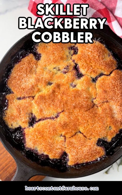 Easy Drop Biscuits, Crowd Food, Comfy Kitchen, Recipes To Feed A Crowd, Blackberry Cobbler Recipe, Blackberry Pie, Blackberry Recipes, Simple Desserts, Blackberry Cobbler